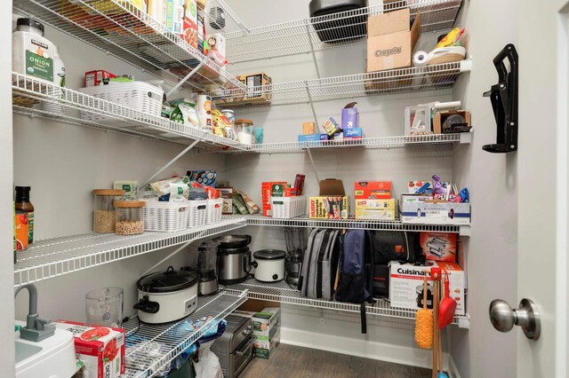 view of storage area