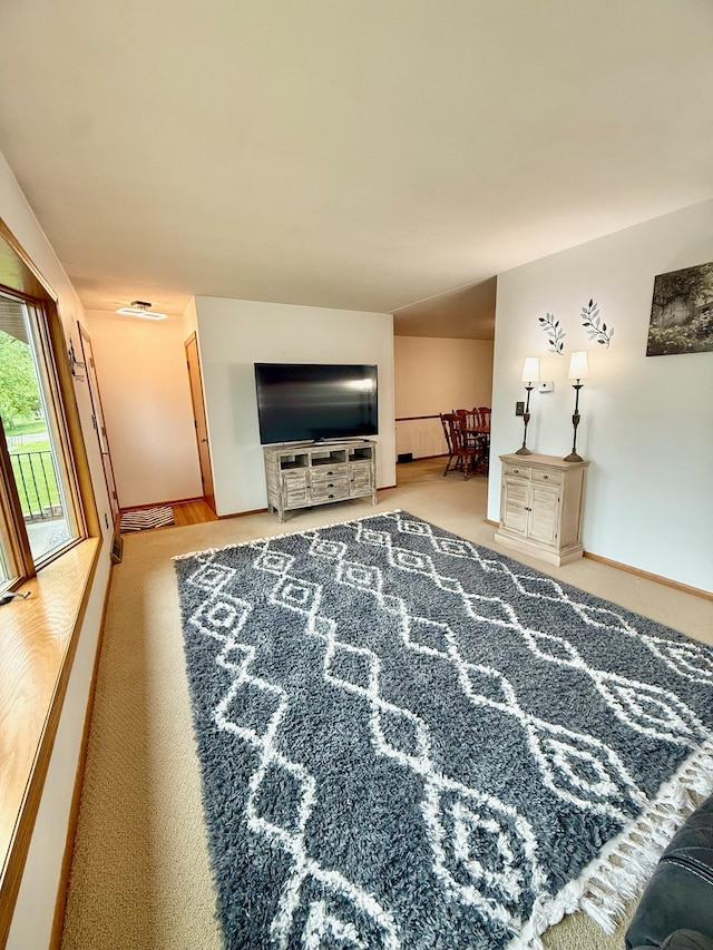 715 Crest Ln, Ellsworth, WI 54011 - living room featuring carpet flooring