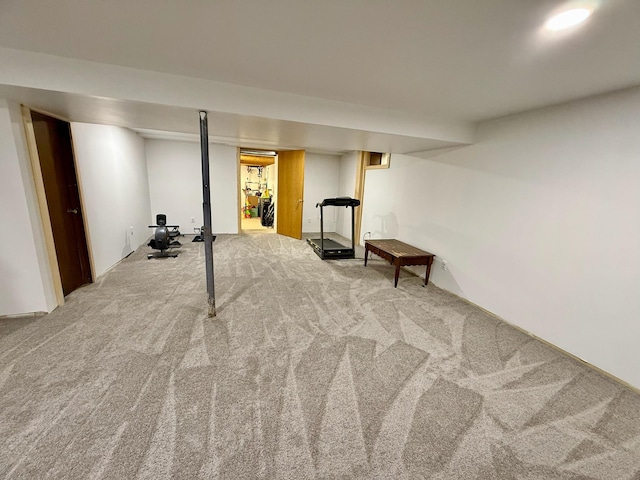 715 Crest Ln, Ellsworth, WI 54011 - finished basement with carpet flooring