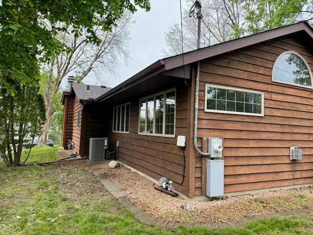 715 Crest Ln, Ellsworth, WI 54011 - view of property exterior featuring central AC unit