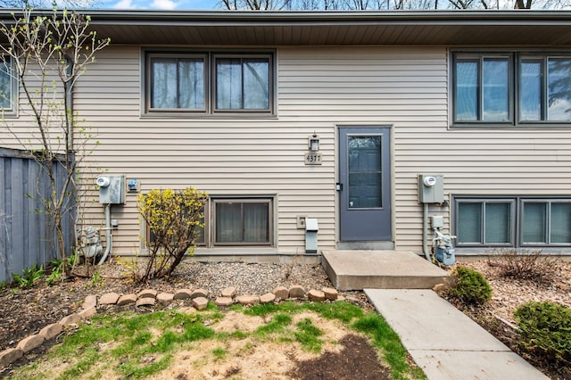 view of front of home with fence