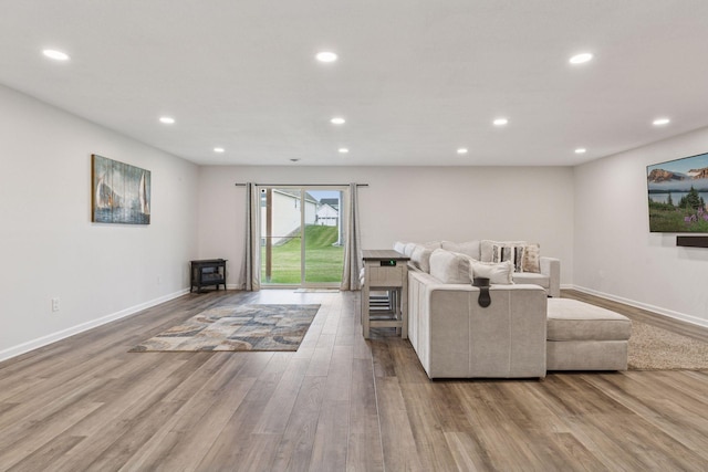7393 Emily Cir, Lino Lakes, MN 55038 - living room featuring baseboards, recessed lighting, and wood finished floors