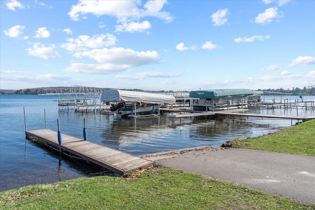 822 138th St Unit 32, Garfield Twp, WI 54001 - dock area with a water view