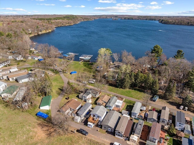 822 138th St Unit 32, Garfield Twp, WI 54001 - bird's eye view with a water view and a residential view