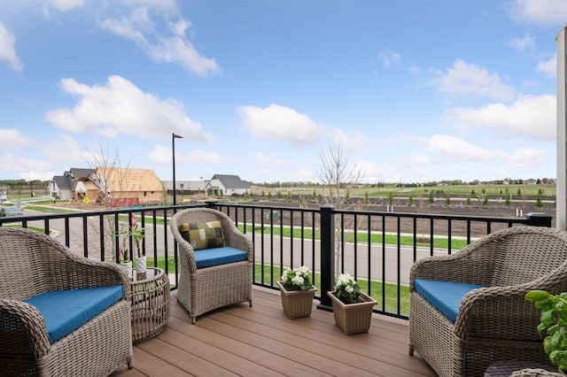 2301 Simply Living Ln, Hudson, WI 54016 - wooden terrace featuring a residential view