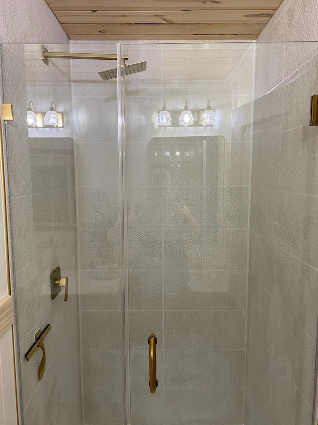 full bathroom with a shower stall