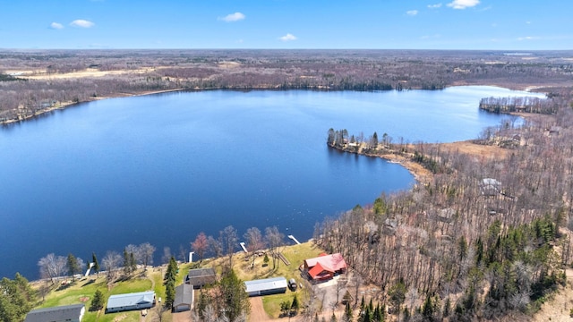 63626 Hannu Ln, Finlayson, MN 55735 - aerial view of a large body of water and a forest