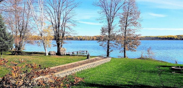 63626 Hannu Ln, Finlayson, MN 55735 - view of green lawn featuring a water view