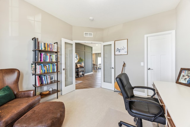 2133 Johanna Cir, Lino Lakes, MN 55038 - office featuring french doors, carpet, and baseboards