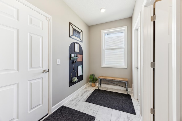 2133 Johanna Cir, Lino Lakes, MN 55038 - entrance foyer with light marble finish floors and baseboards