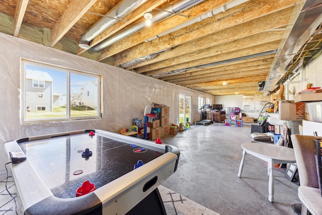2133 Johanna Cir, Lino Lakes, MN 55038 - rec room with unfinished concrete floors