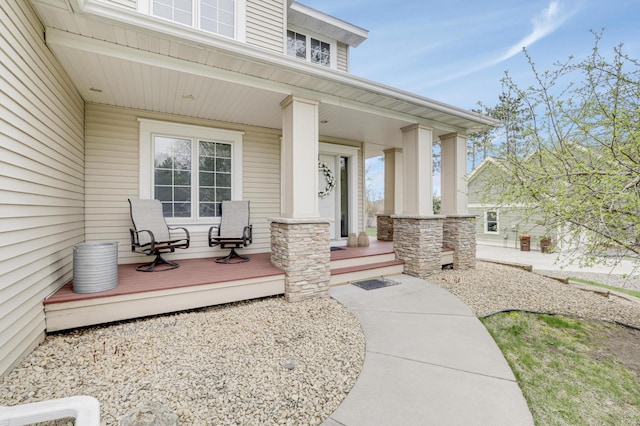 562 Hillside Dr, Prescott, WI 54021 - doorway to property featuring a porch