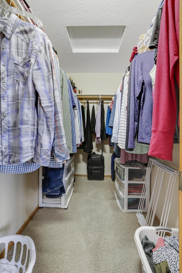 562 Hillside Dr, Prescott, WI 54021 - spacious closet featuring attic access and carpet floors