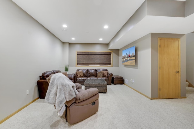 562 Hillside Dr, Prescott, WI 54021 - carpeted living room featuring baseboards and recessed lighting