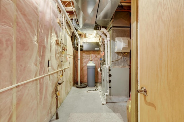 562 Hillside Dr, Prescott, WI 54021 - unfinished basement featuring a water softener system