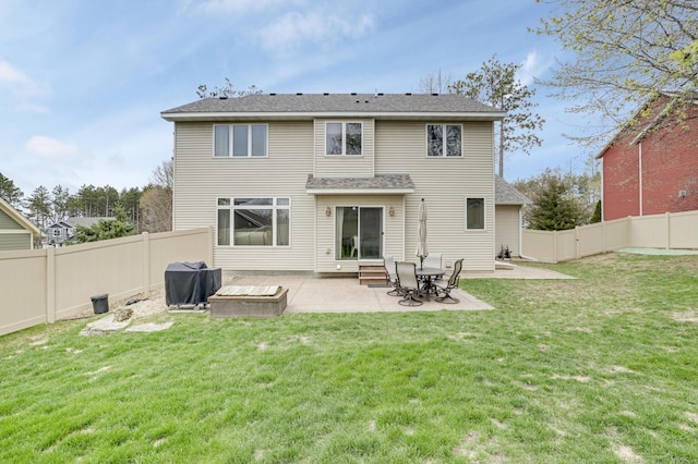 562 Hillside Dr, Prescott, WI 54021 - back of property with a patio and a shingled roof