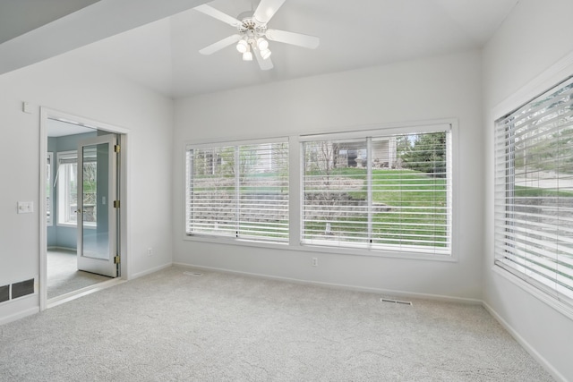 5541 70th St, Edina, MN 55439 - spare room featuring plenty of natural light, carpet flooring, baseboards, and ceiling fan