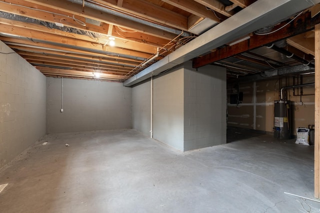 5541 70th St, Edina, MN 55439 - unfinished below grade area with water heater and concrete block wall