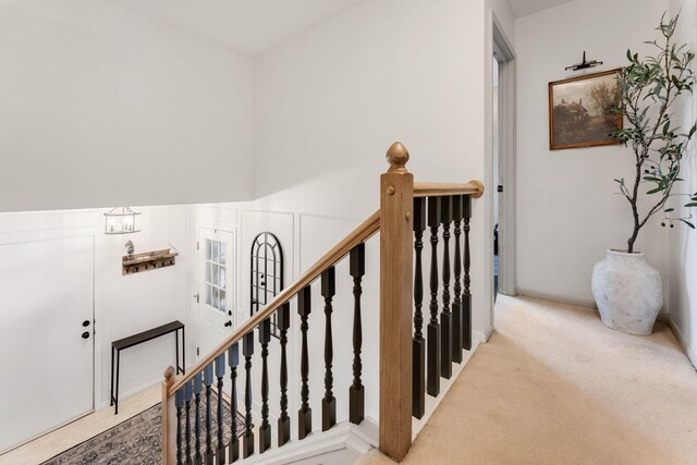 stairway with carpet
