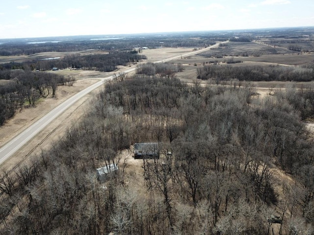 drone / aerial view with a rural view