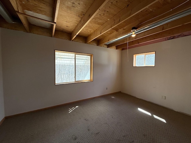 unfurnished room featuring carpet floors