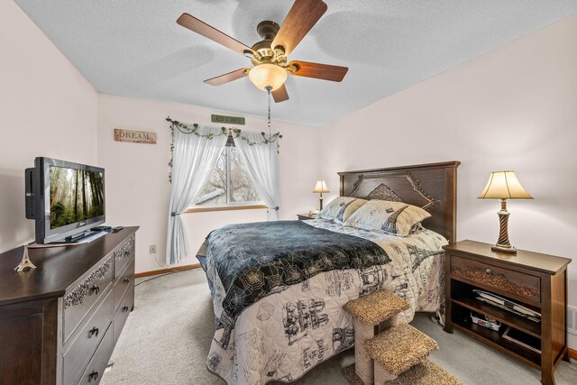 26294 3rd St W, Zimmerman, MN 55398 - bedroom with light carpet, baseboards, and ceiling fan