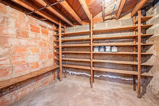 view of storage area