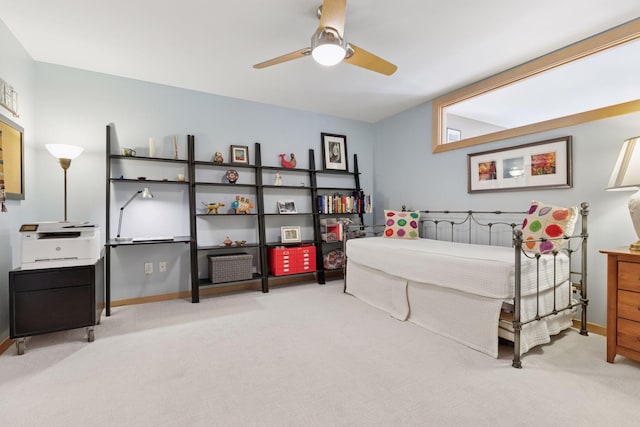 401 2nd St Unit 202, Minneapolis, MN 55401 - carpeted bedroom with baseboards and a ceiling fan