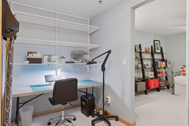 401 2nd St Unit 202, Minneapolis, MN 55401 - carpeted home office featuring baseboards