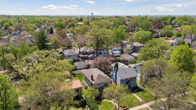aerial perspective of suburban area