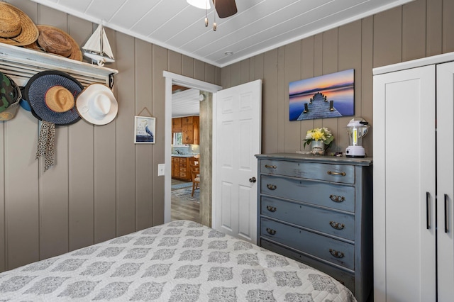 bedroom with ceiling fan