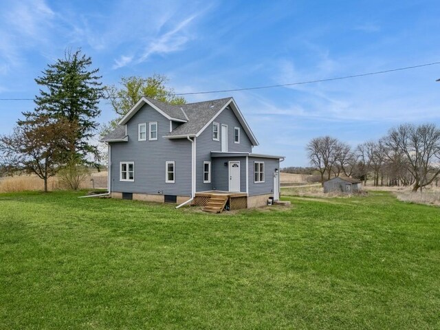 17492 460th Ln, Waterville, MN 56096 - back of property with a lawn