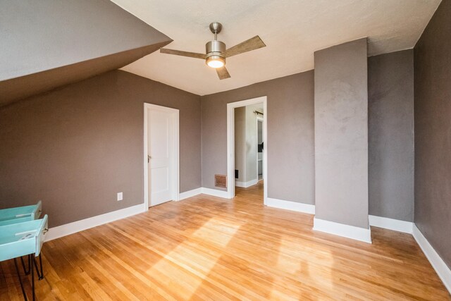 17492 460th Ln, Waterville, MN 56096 - bonus room featuring light wood finished floors, baseboards, and a ceiling fan