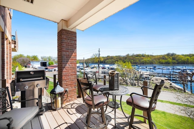 exterior space featuring area for grilling