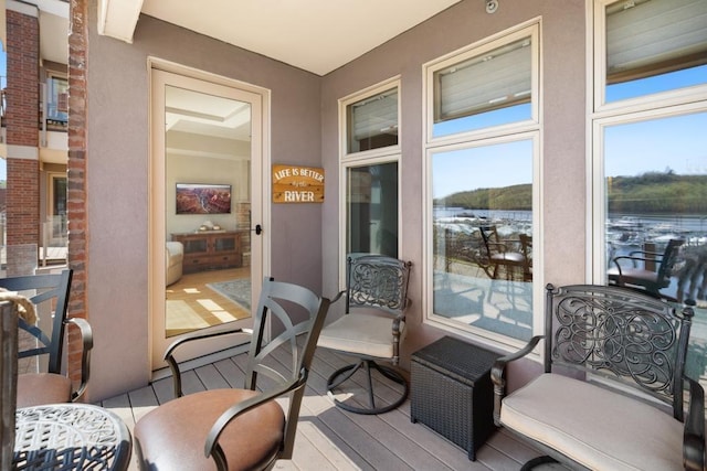 view of sunroom
