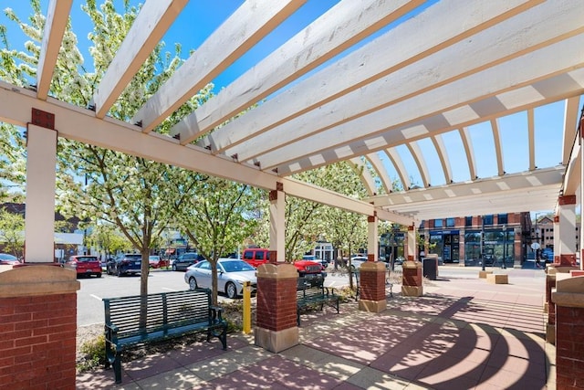view of patio / terrace with a pergola