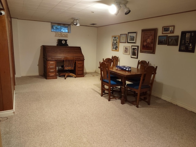 122 10th St, Madison, MN 56256 - carpeted dining room featuring baseboards