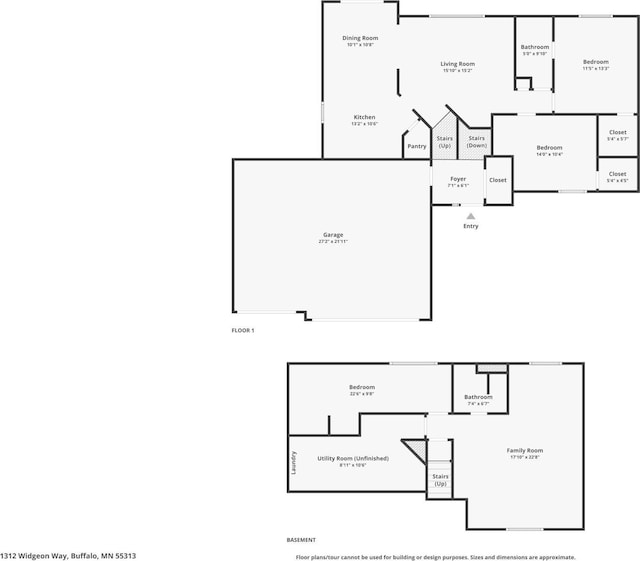 1312 Widgeon Way, Buffalo, MN 55313 - view of floor plan / room layout