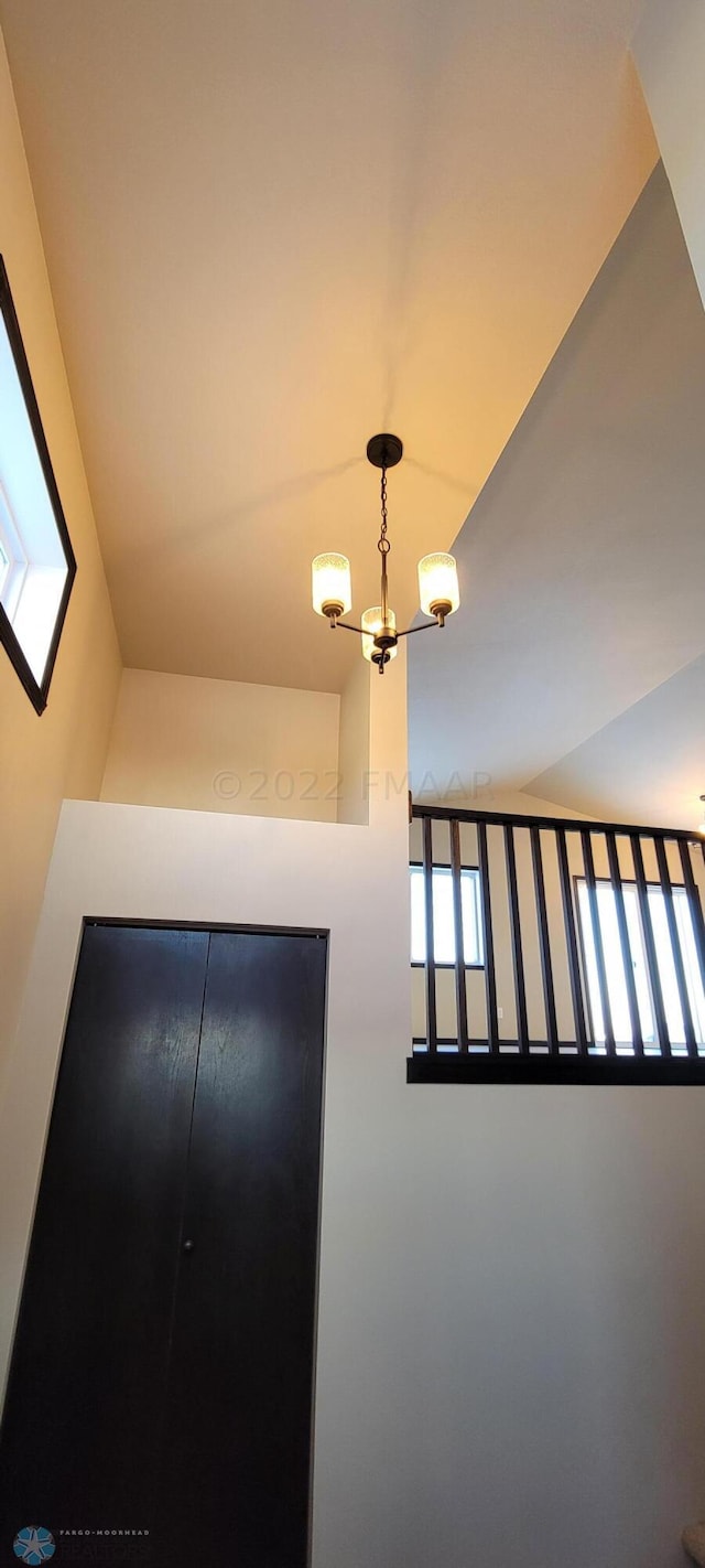 room details with a chandelier