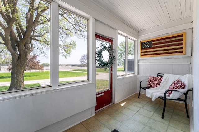 view of sunroom