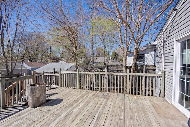 wooden terrace with fence
