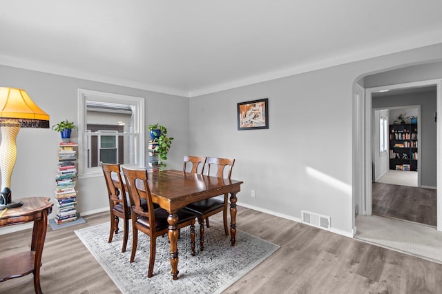 3610 3rd St NE, Minneapolis, MN 55418 - dining room with light wood finished floors and baseboards
