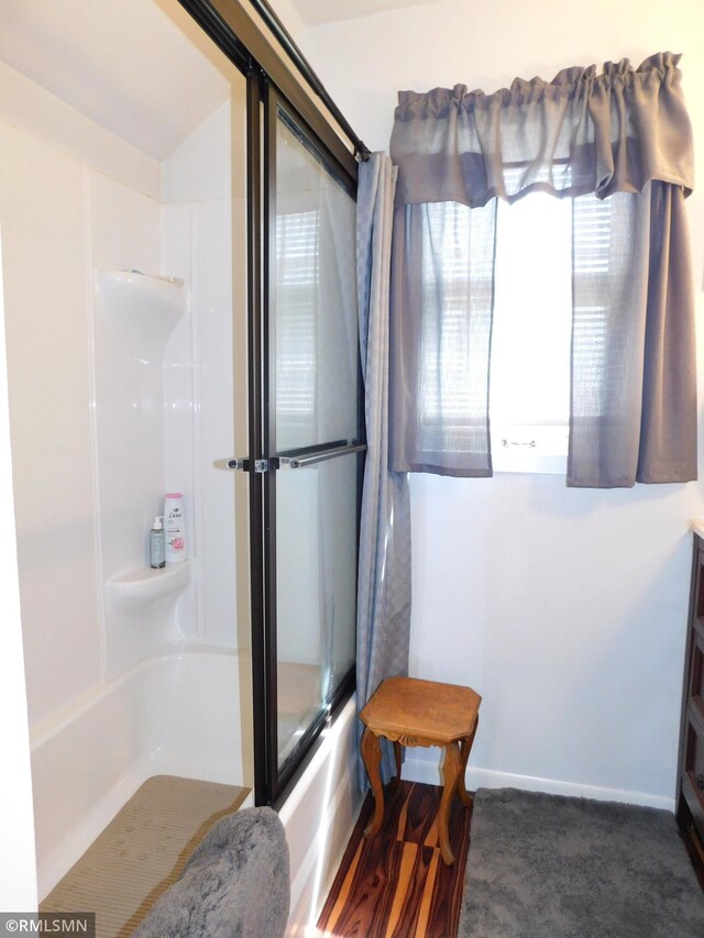 bathroom featuring shower / bath combination