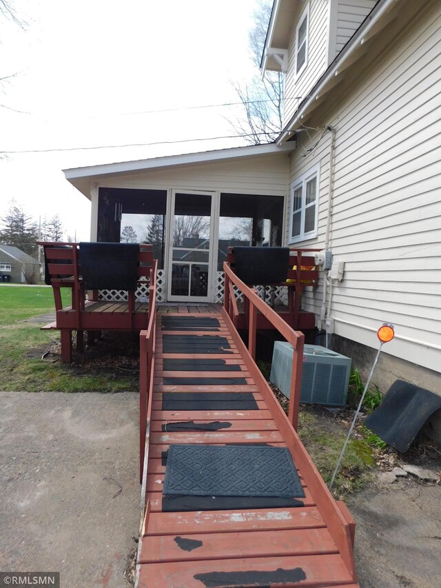exterior space featuring central AC