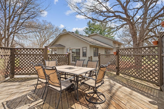 612 19th St N, Sartell, MN 56377 - wooden deck featuring outdoor dining space