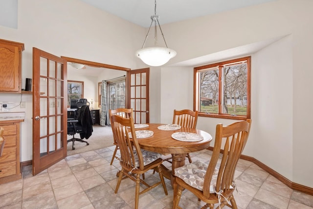 612 19th St N, Sartell, MN 56377 - dining space featuring french doors and baseboards