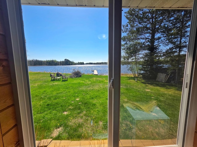 49818 Long Lake Trl, Bigfork, MN 56628 - view of grassy yard with a water view
