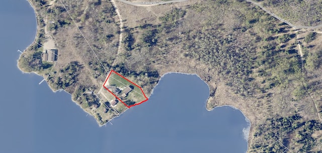 49818 Long Lake Trl, Bigfork, MN 56628 - aerial overview of property's location featuring property boundaries highlighted