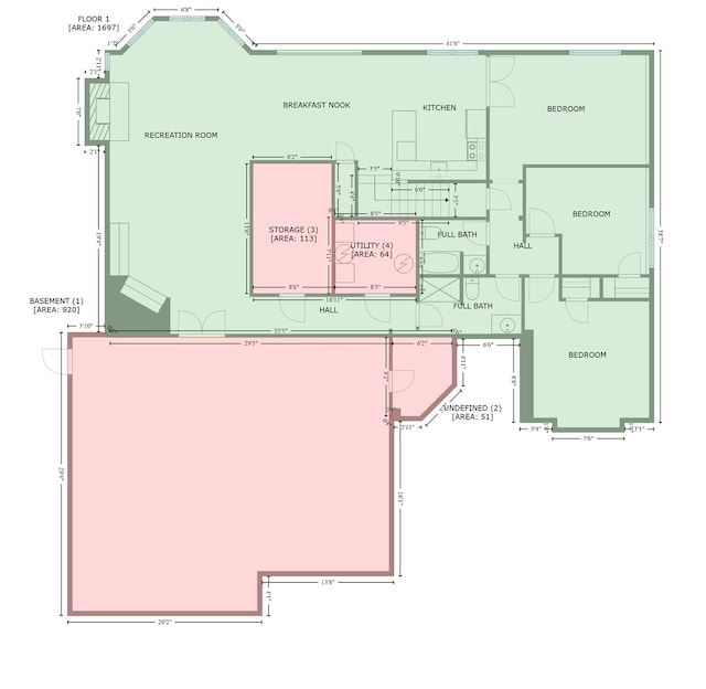 1427 Rosewood Ct, New Brighton, MN 55112 - property floor plan