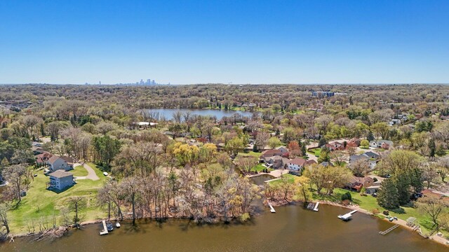 1427 Rosewood Ct, New Brighton, MN 55112 - aerial view of property and surrounding area with a nearby body of water